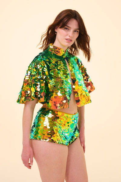 GIGI SEQUIN HOTPANTS CITRUS