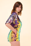 MELLA SEQUIN CAPE PLAYSUIT - ORCHID