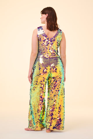 VIVIENNE SEQUIN TROUSERS - ORCHID