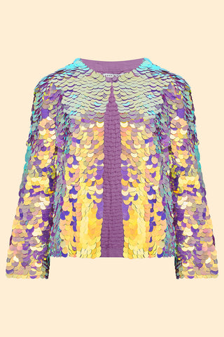 PENNY SEQUIN JACKET - ORCHID