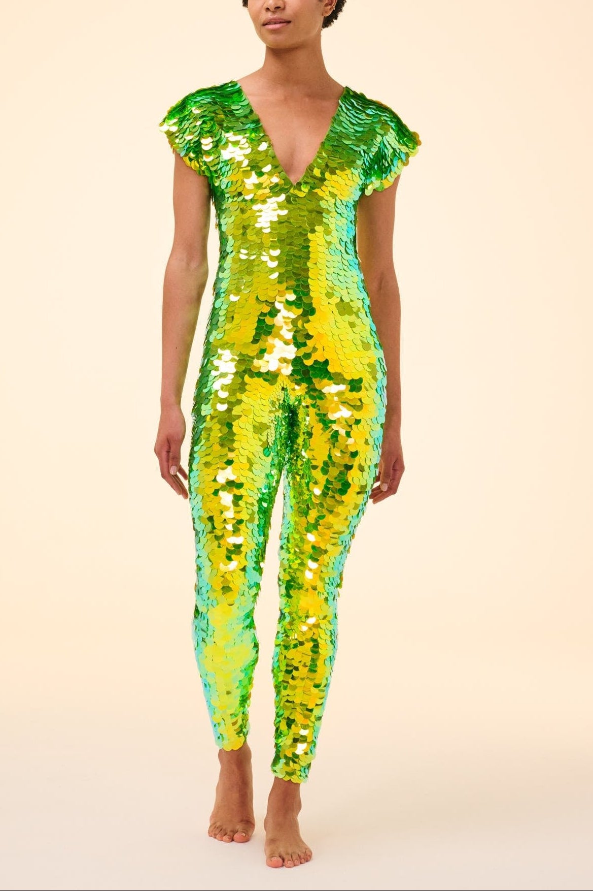 APHRODITE SEQUIN JUMPSUIT - MANTIS - Rosa BloomSS24 - Jumpsuits & Leotards