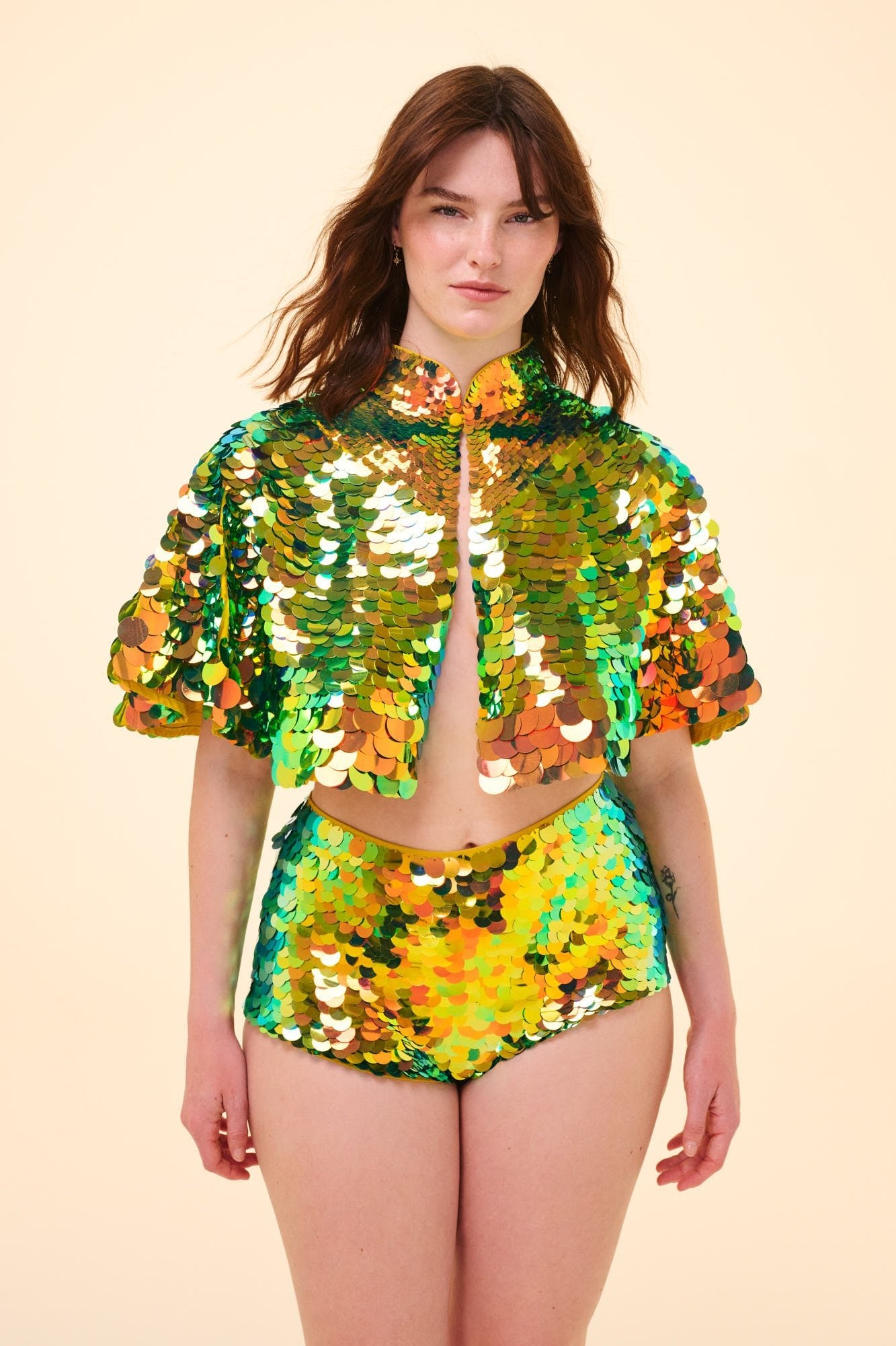 GIGI SEQUIN HOTPANTS - CITRUS - Rosa BloomSS24 - Bottoms