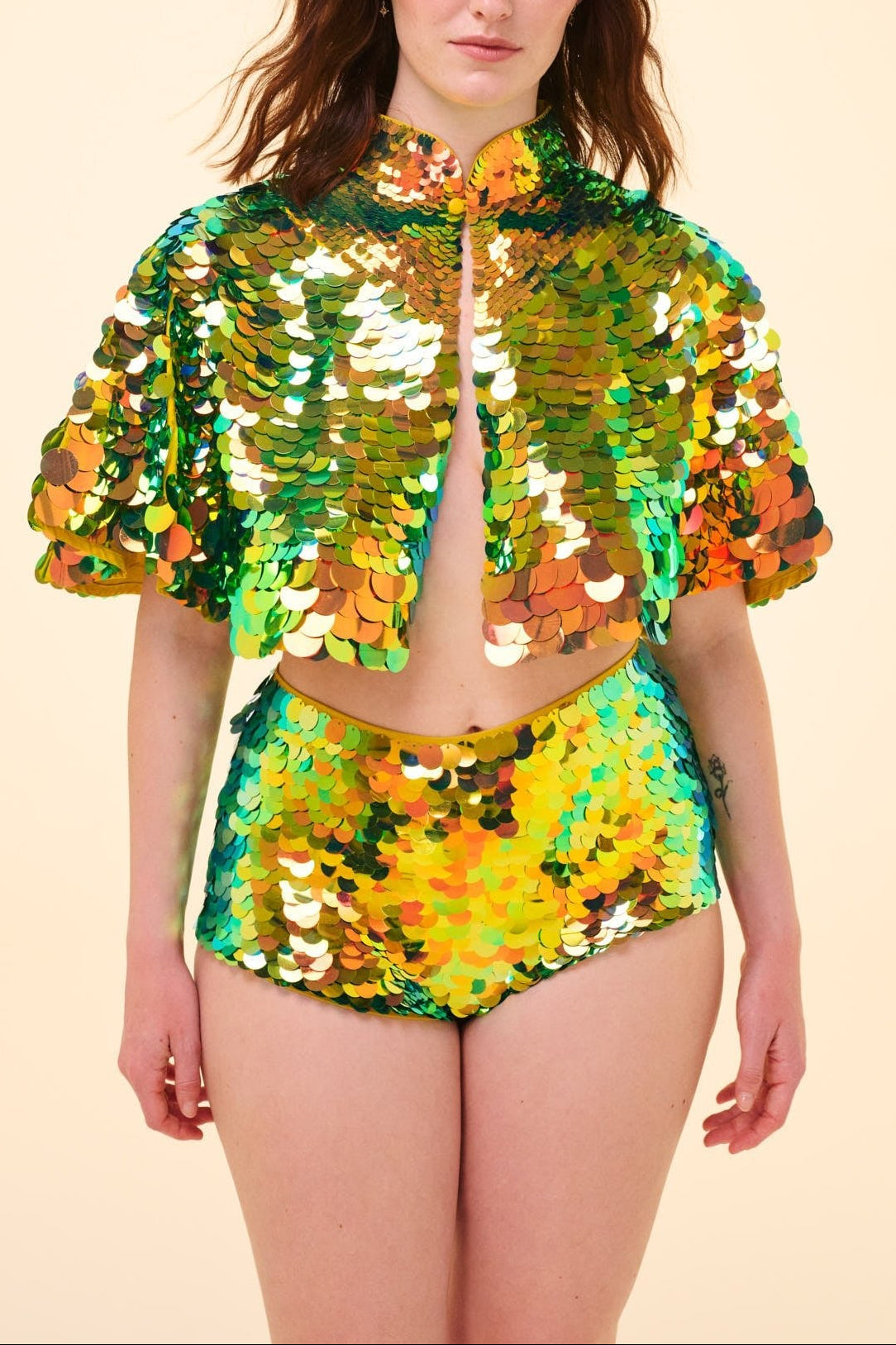 GIGI SEQUIN HOTPANTS - CITRUS - Rosa BloomSS24 - Bottoms