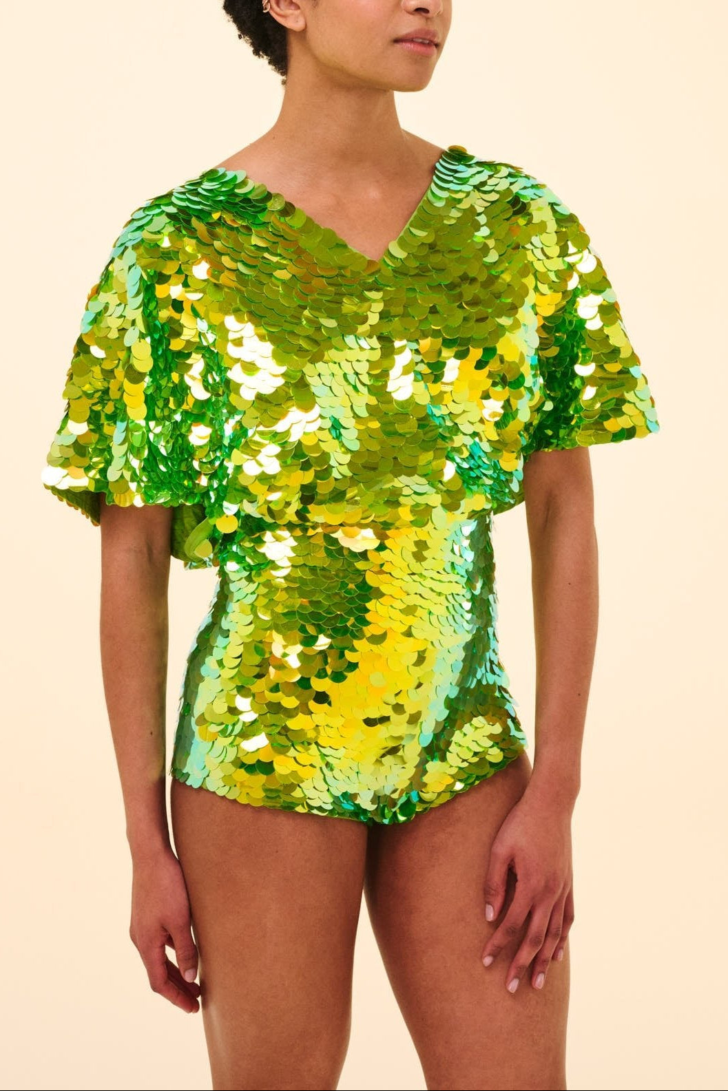 GIGI SEQUIN HOTPANTS - MANTIS - Rosa BloomSS24 - Bottoms