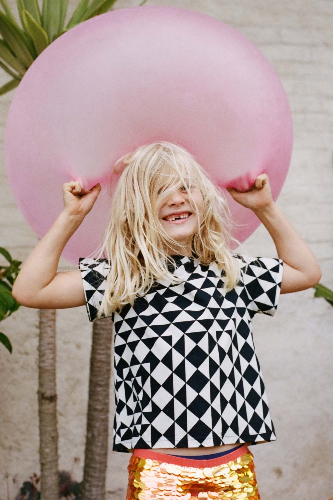SONNY CHILDREN'S T - SHIRT - TRI PRINT - Rosa BloomChildrenswear