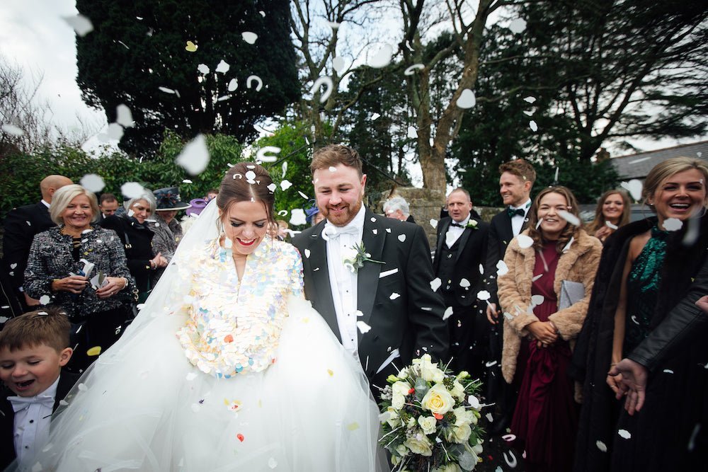 Bloom Brides: Katie wearing an Aphrodite jumpsuit