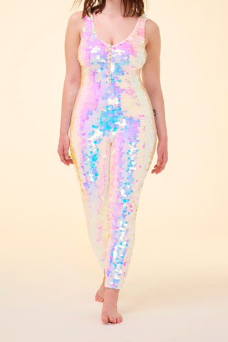ELECTRA - SEQUIN JUMPSUIT - OPAL