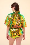 GIGI SEQUIN HOTPANTS - CITRUS