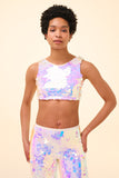 TWINKS SEQUIN CROP TOP - OPAL