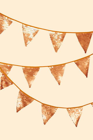 SEQUIN BUNTING - GOLD