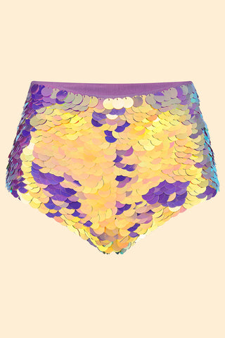 GIGI SEQUIN HOTPANTS - ORCHID
