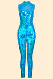 IRIS SEQUIN JUMPSUIT - SKY
