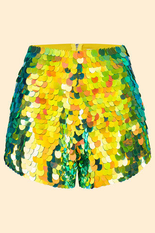 JUNO SEQUIN SHORTS - CITRUS