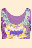 TWINKS SEQUIN CROP TOP - ORCHID
