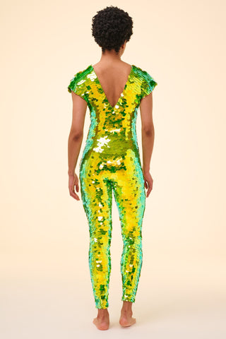 APHRODITE SEQUIN JUMPSUIT - MANTIS - Rosa BloomSS24 - Jumpsuits & Leotards
