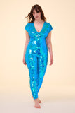 APHRODITE SEQUIN JUMPSUIT - SKY - Rosa BloomSS24 - Jumpsuits & Leotards