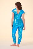 APHRODITE SEQUIN JUMPSUIT - SKY - Rosa BloomSS24 - Jumpsuits & Leotards