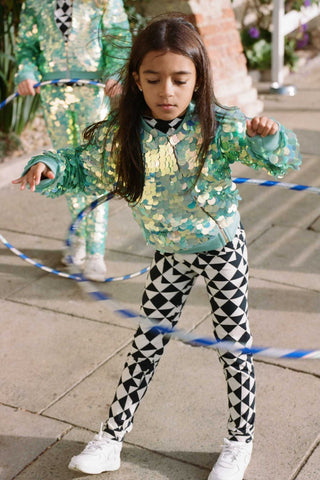 COSMO SEQUIN BOMBER - CHAMELEON - Rosa BloomSS22 - Childrenswear