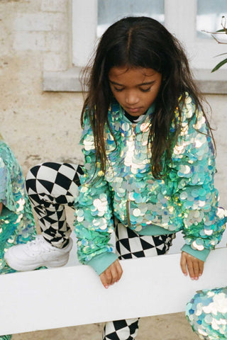 COSMO SEQUIN BOMBER - CHAMELEON - Rosa BloomSS22 - Childrenswear