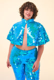 ECLIPSE SEQUIN CAPE - SKY - Rosa BloomSS24 - Accessories