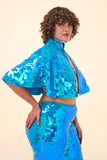 ECLIPSE SEQUIN CAPE - SKY - Rosa BloomSS24 - Accessories