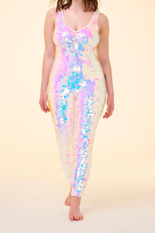 ELECTRA - SEQUIN JUMPSUIT - OPAL