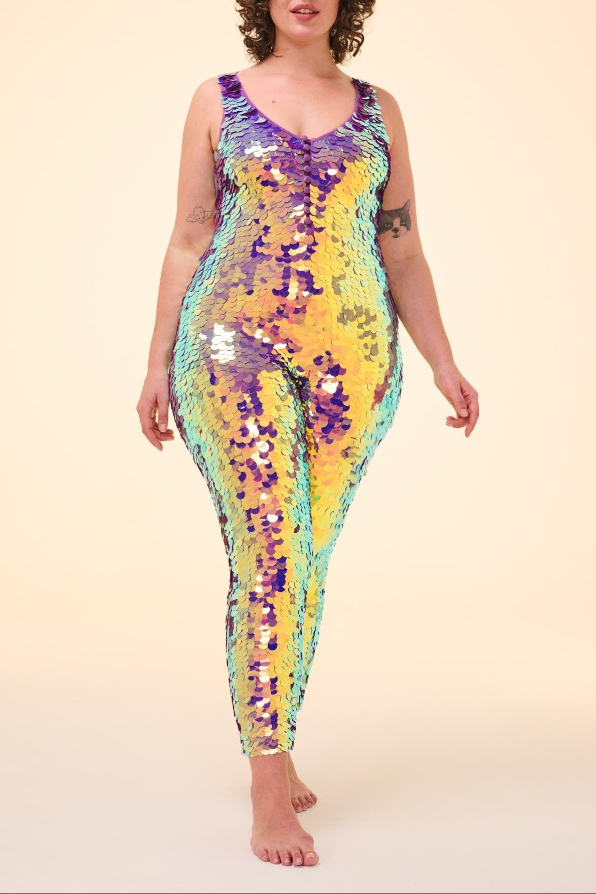 ELECTRA SEQUIN JUMPSUIT - ORCHID - Rosa BloomSS24 - Jumpsuits & Leotards