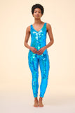 ELECTRA SEQUIN JUMPSUIT - SKY - Rosa BloomSS24 - Jumpsuits & Leotards
