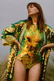 FIFI SEQUIN LEOTARD - CITRUS - Rosa BloomSS24 - Jumpsuits & Leotards