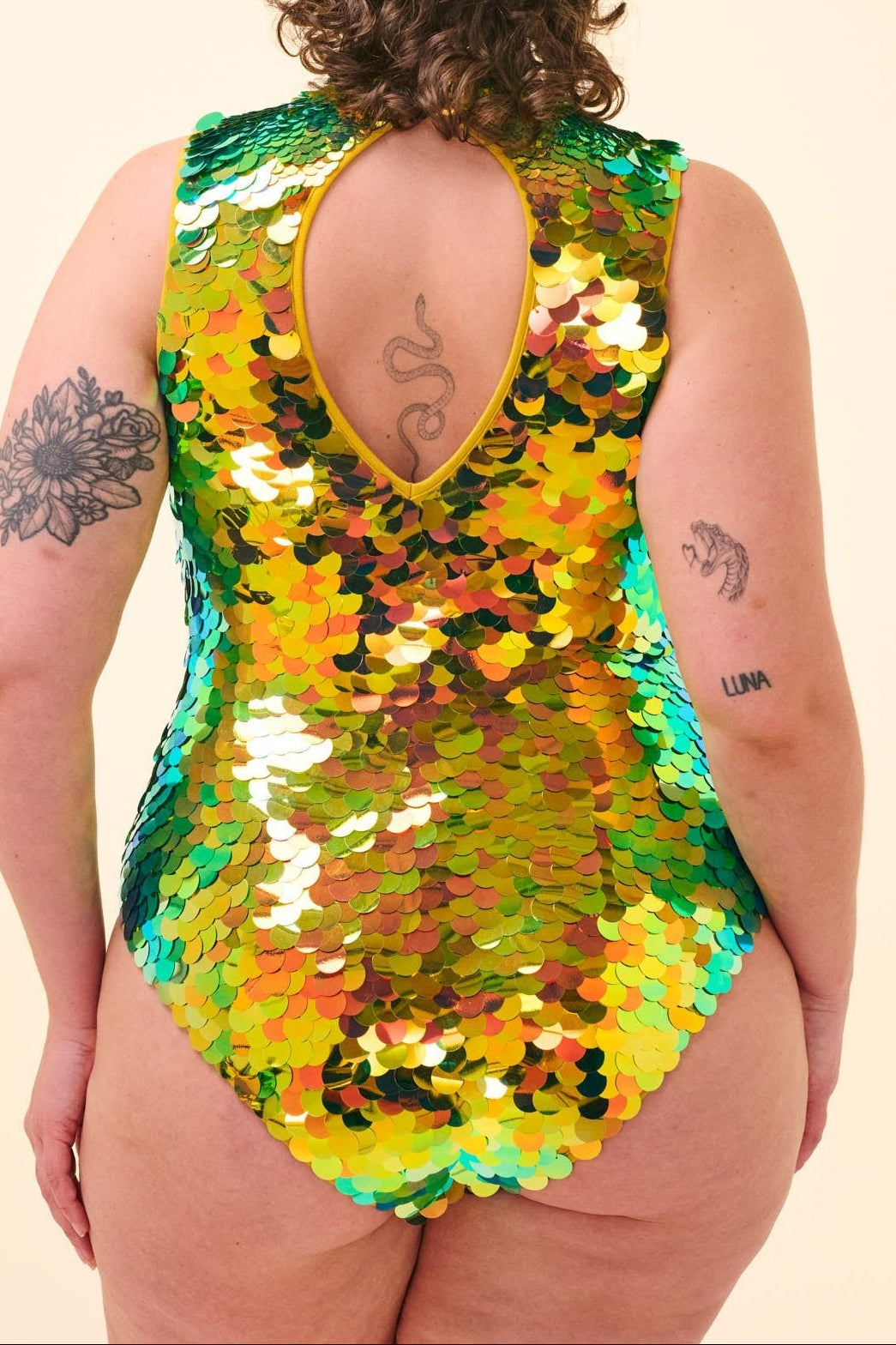 FIFI SEQUIN LEOTARD - CITRUS - Rosa BloomSS24 - Jumpsuits & Leotards