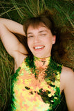 FIFI SEQUIN LEOTARD - CITRUS - Rosa BloomSS24 - Jumpsuits & Leotards