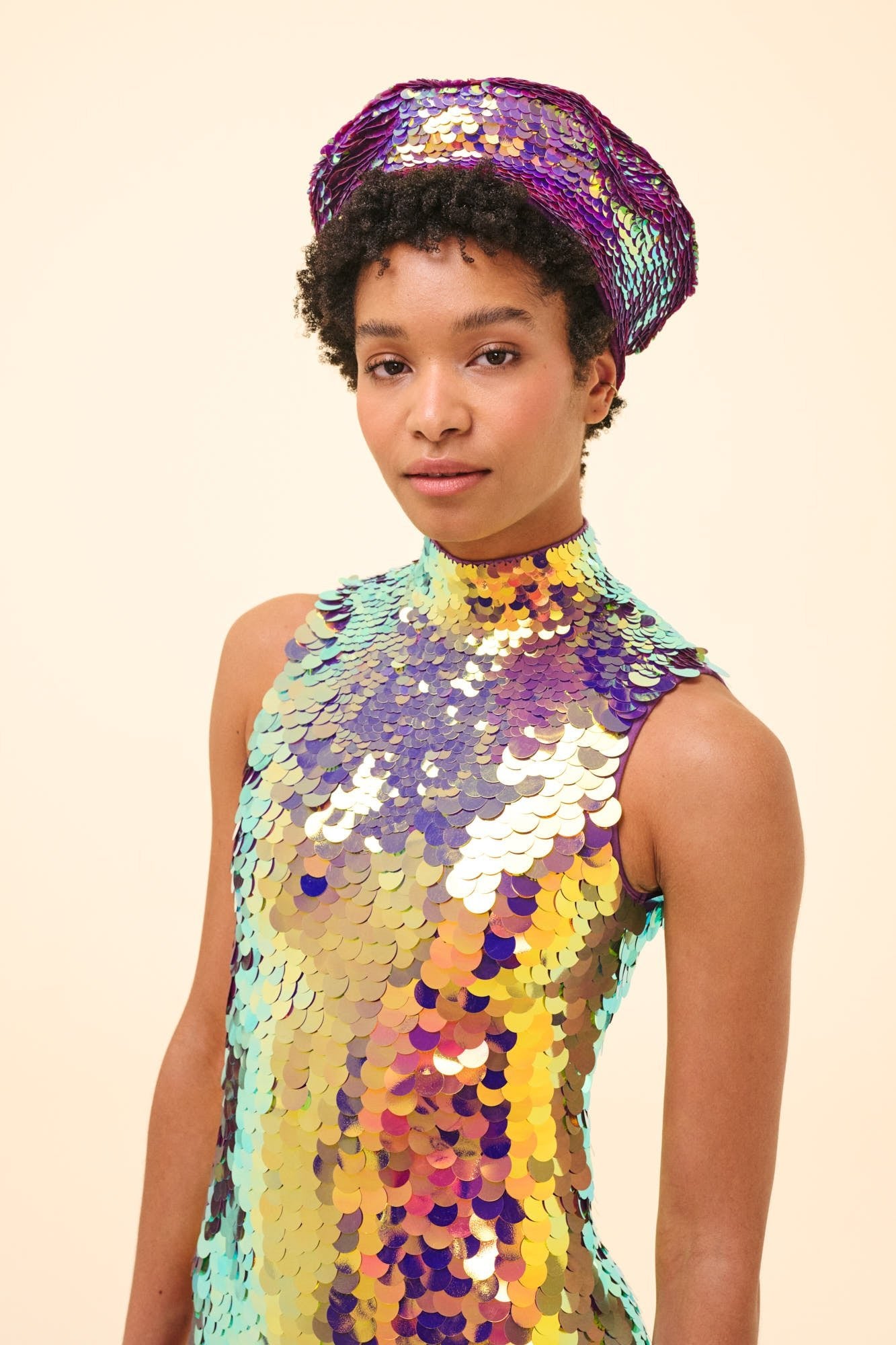 FIFI SEQUIN LEOTARD - ORCHID - Rosa BloomSS24 - Jumpsuits & Leotards