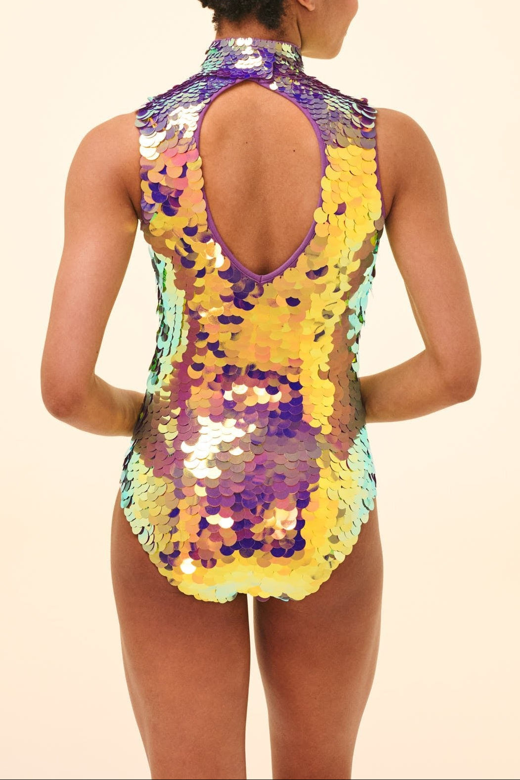FIFI SEQUIN LEOTARD - ORCHID - Rosa BloomSS24 - Jumpsuits & Leotards