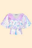 FLORENCE SEQUIN CAPE TOP - OPAL - Rosa BloomSS22 - Tops
