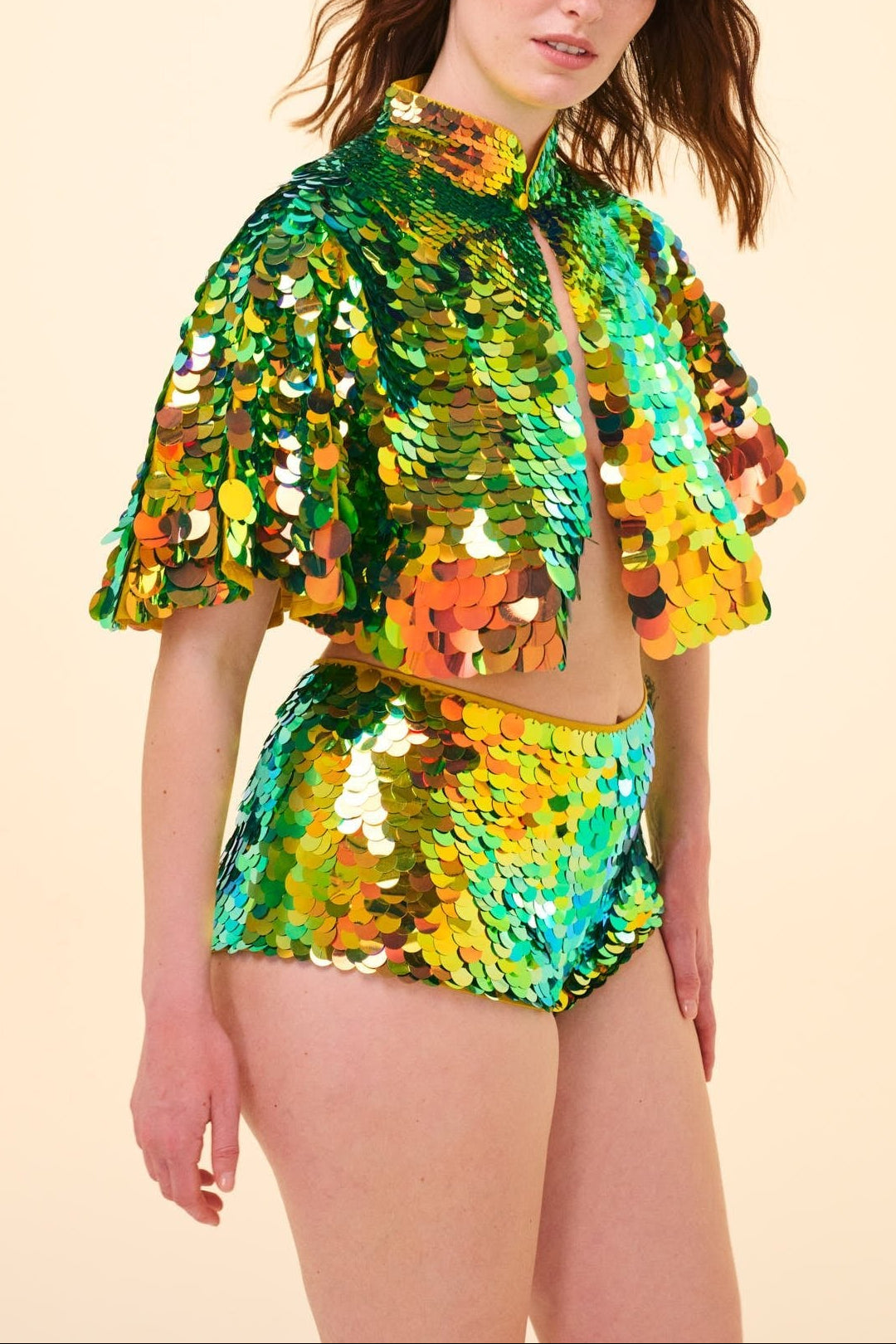 GIGI SEQUIN HOTPANTS - CITRUS - Rosa BloomSS24 - Bottoms