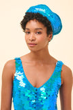 GRACE SEQUIN BERET - SKY - Rosa BloomSS24 - Accessories