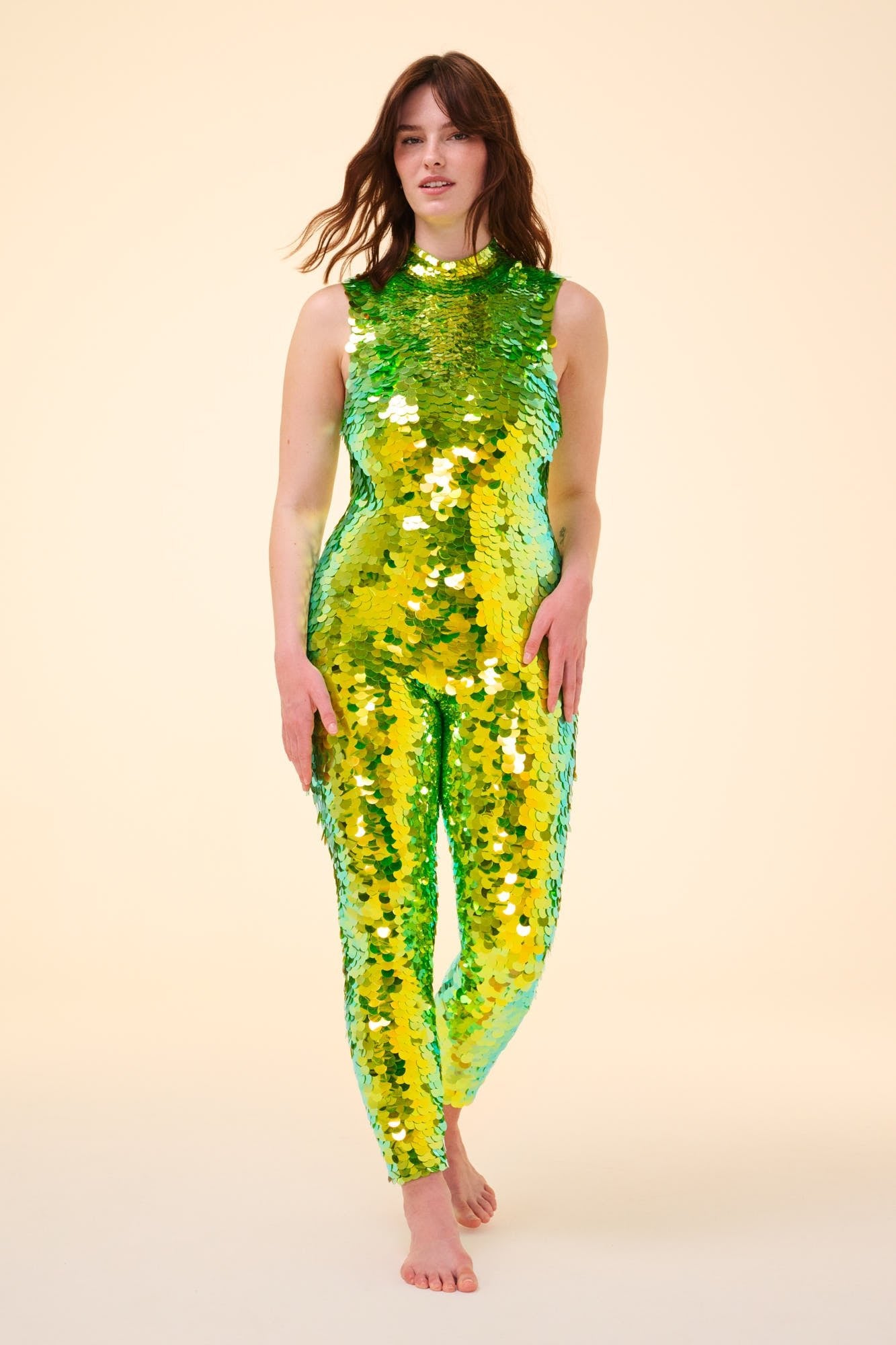 IRIS SEQUIN JUMPSUIT - MANTIS - Rosa BloomSS24 - Jumpsuits & Leotards