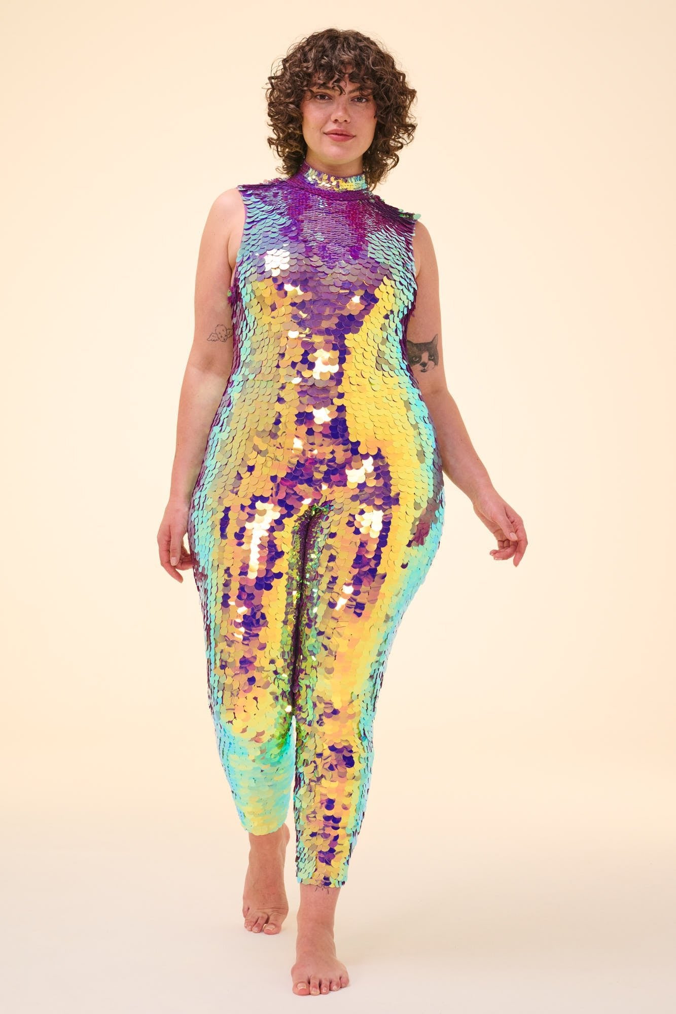 IRIS SEQUIN JUMPSUIT - ORCHID - Rosa BloomSS24 - Jumpsuits & Leotards