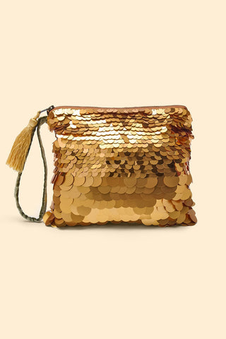 ISLA SEQUIN PURSE - GOLD