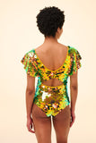 JAZMIN SEQUIN LEOTARD - CITRUS - Rosa BloomSS24 - Jumpsuits & Leotards