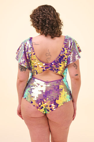 JAZMIN SEQUIN LEOTARD - ORCHID - Rosa BloomSS24 - Jumpsuits & Leotards