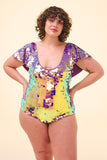 JAZMIN SEQUIN LEOTARD - ORCHID - Rosa BloomSS24 - Jumpsuits & Leotards