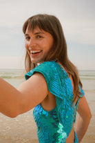 JAZMIN SEQUIN LEOTARD - SKY - Rosa BloomSS24 - Jumpsuits & Leotards