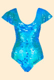 JAZMIN SEQUIN LEOTARD - SKY - Rosa BloomSS24 - Jumpsuits & Leotards