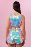 JUNO SEQUIN SHORTS - OPAL '24 - Rosa BloomSS24 - Bottoms
