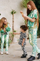 LUNA SEQUIN CHILDREN'S LEGGINGS - CHAMELEON - Rosa BloomSS22 - Childrenswear
