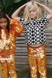LUNA SEQUIN CHILDREN'S LEGGINGS - FOX - Rosa BloomSS22 - Childrenswear