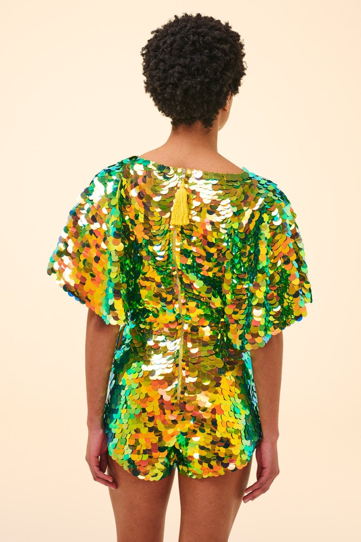 MELLA SEQUIN CAPE PLAYSUIT - CITRUS - Rosa BloomSS24 - Jumpsuits & Leotards