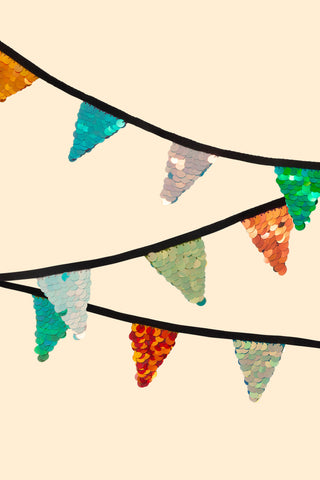 MINI SEQUIN BUNTING - MULTI COLOUR