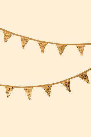 MINI SEQUIN BUNTING - GOLD